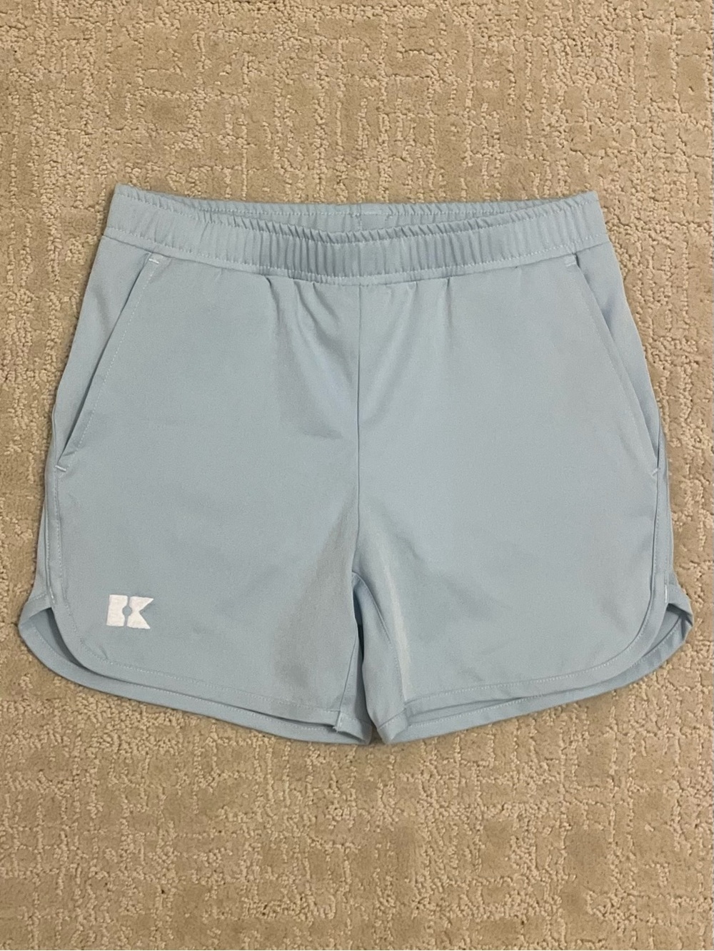 Courtside Kids 5/6 Light Blue Shorts with Elastic Waist
